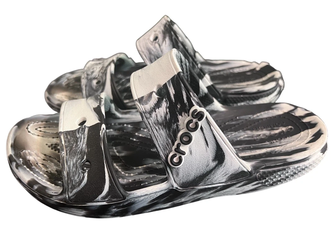 Crocs Marbled Slide Sandals – Women’s Size 8– Like New - photo 2