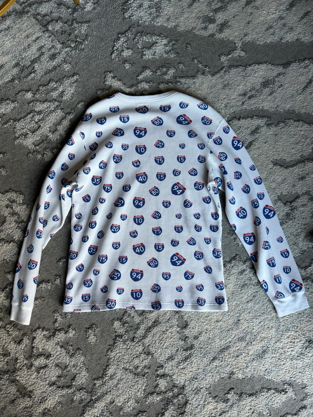 Supreme All Over Print Thermal Long Sleeve Shirt Size M - photo 2