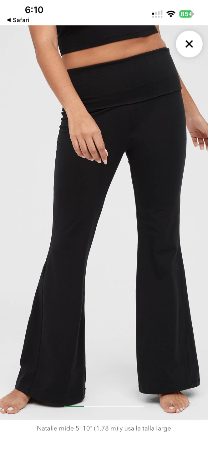Foldover High Waisted Super Flare Legging