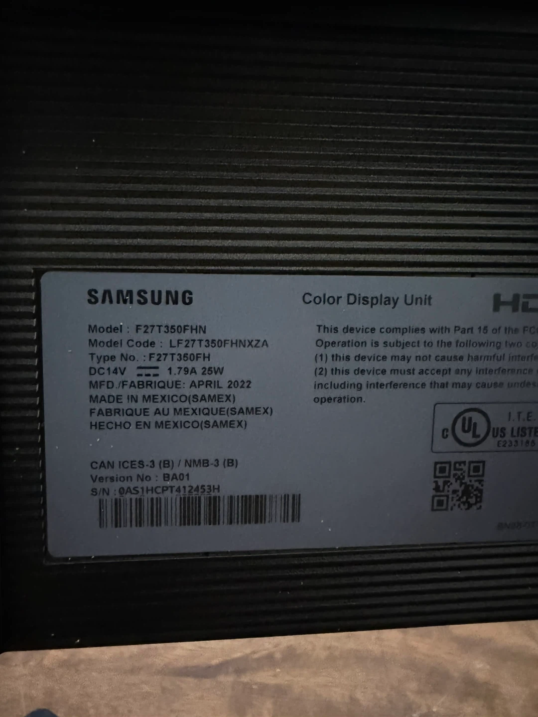 Samsung 27" F27T350FH monitor - photo 4