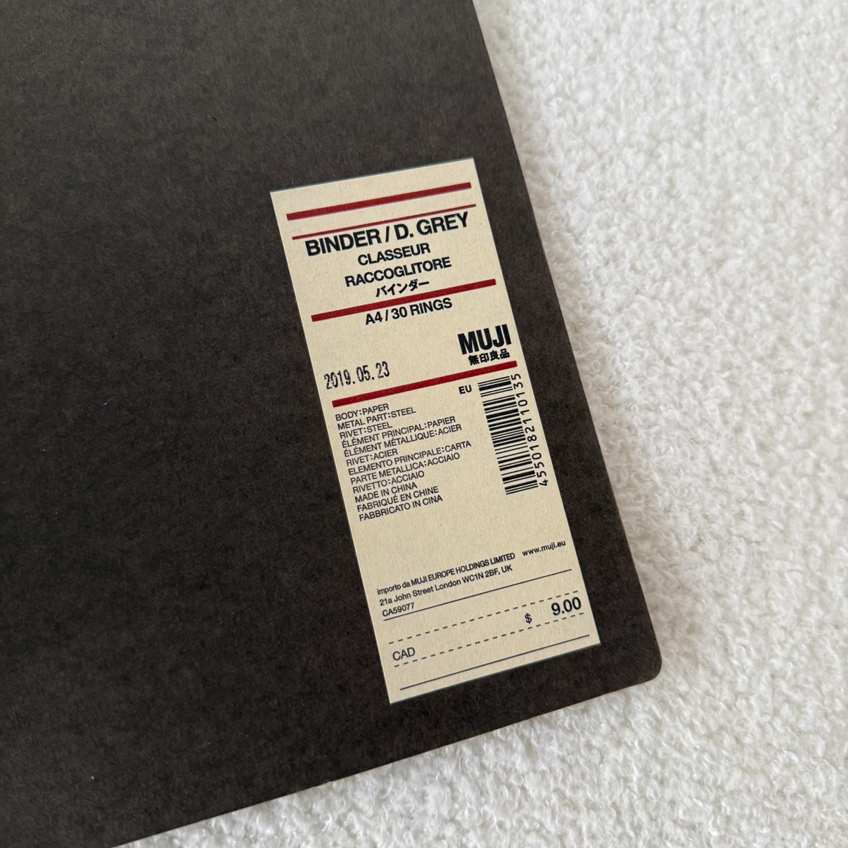 Brand new: MUJI Binder / D.GREY A4/30 Rings - photo 4
