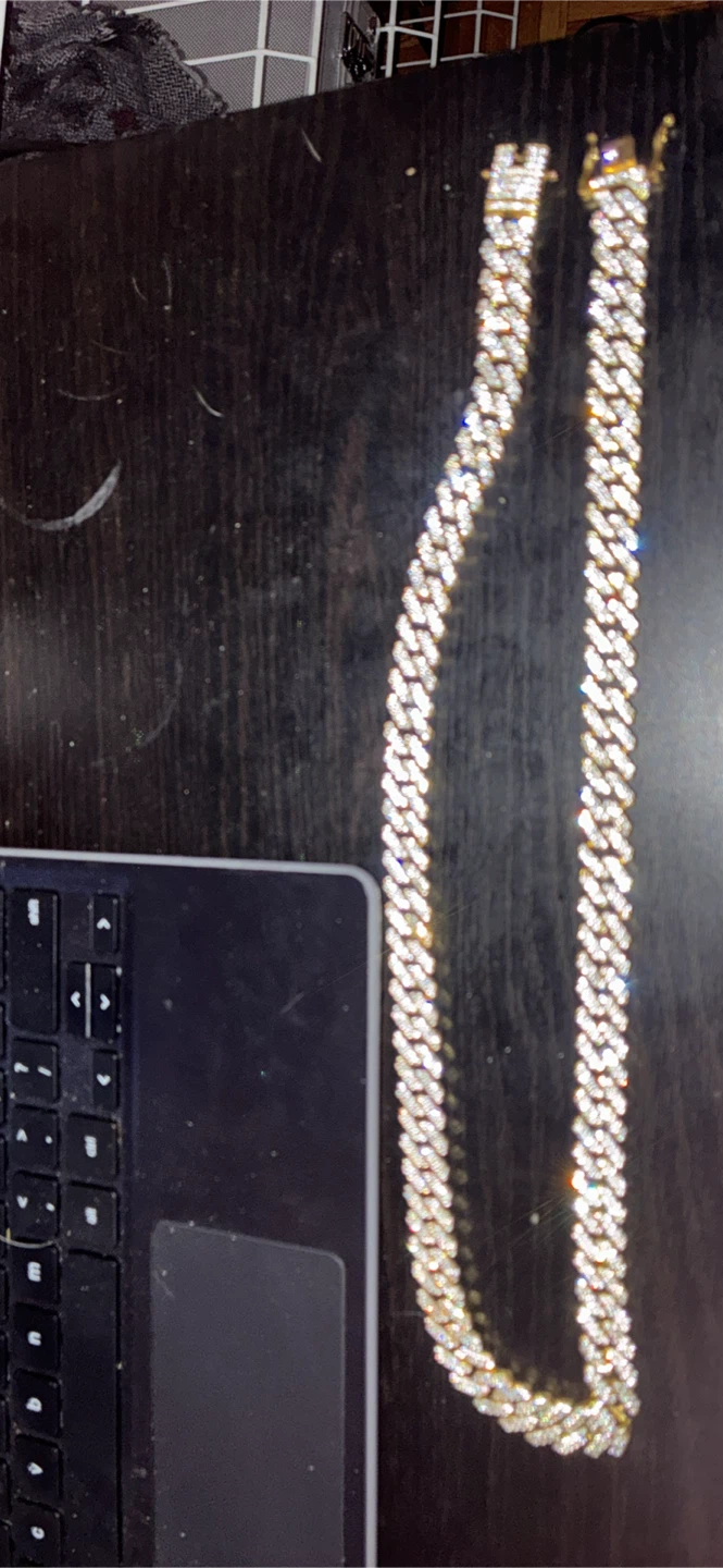 CZ STONES Cuban Link Chain Necklace