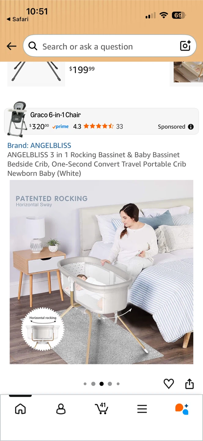 ANGELBLISS 3-in-1 Bassinet and Crib White - photo 3