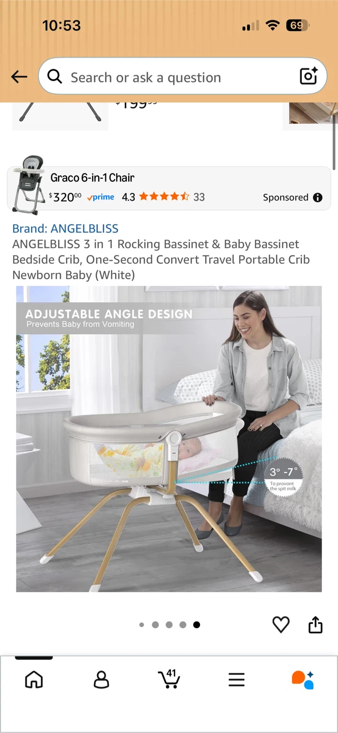ANGELBLISS 3-in-1 Bassinet and Crib White - photo 4