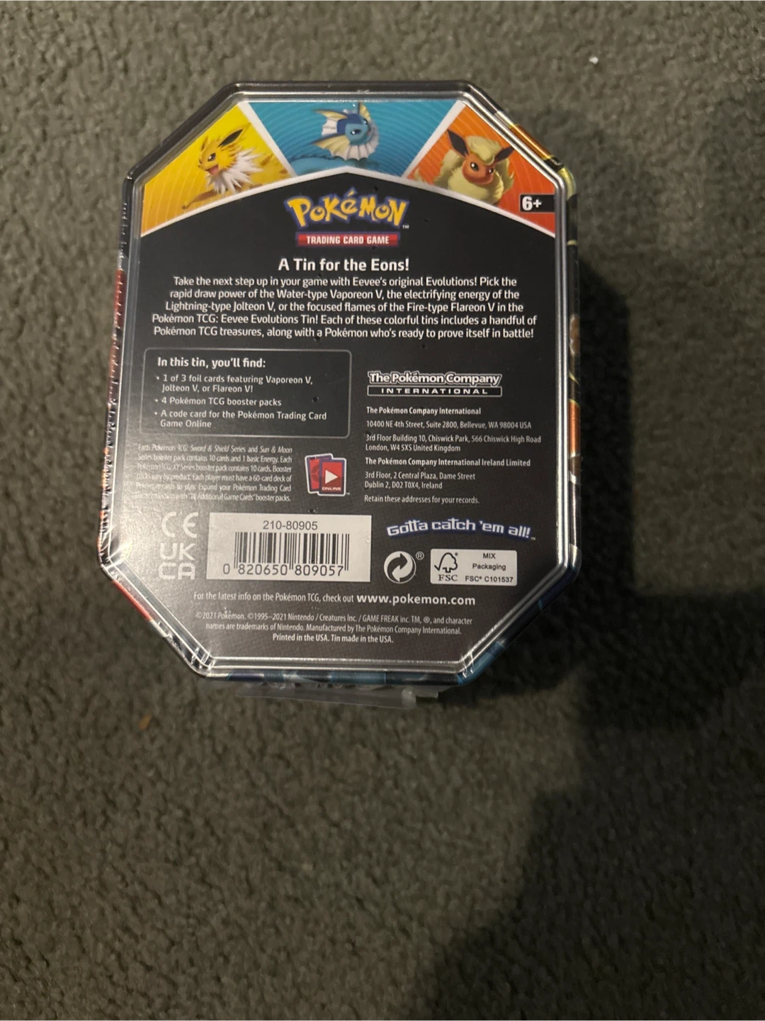 Pokemon Trading Card Game Jolteon V Tin - photo 2