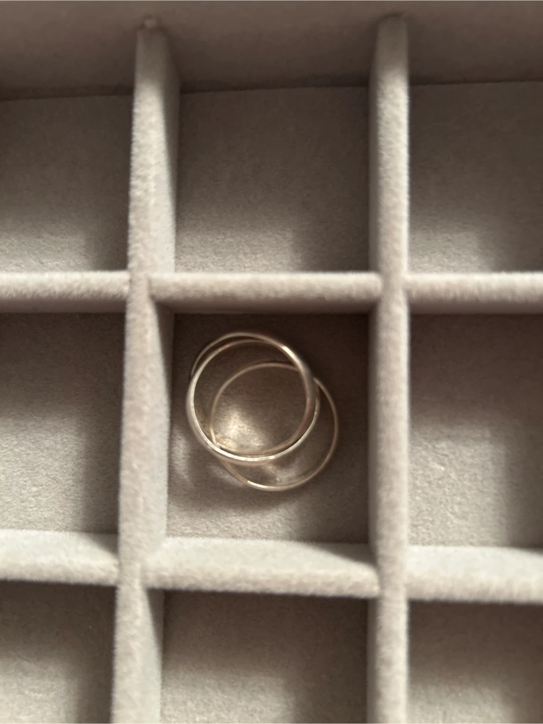 Silver Interlocking Ring Set