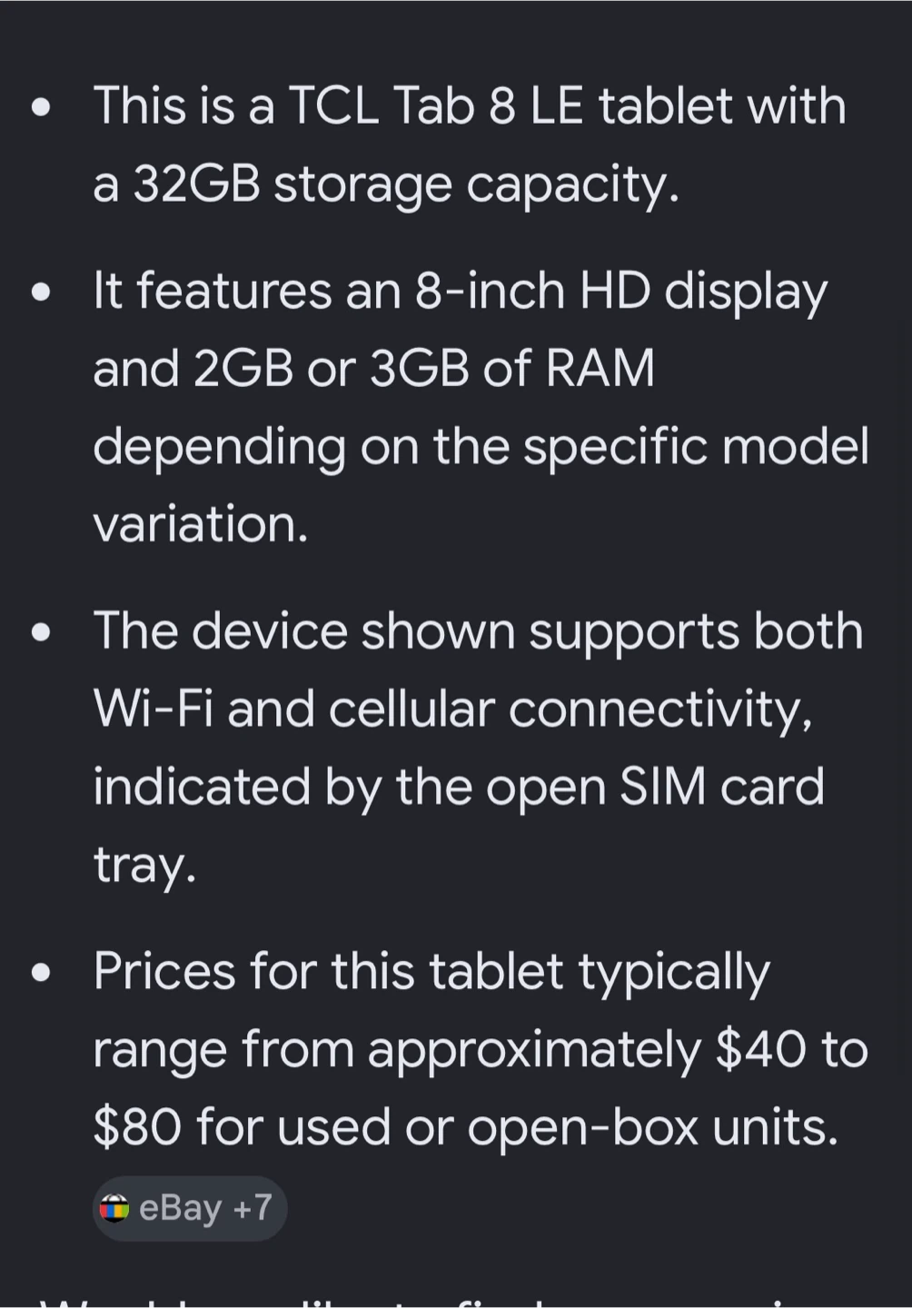 TCL Tab 8 LE Tablet 32GB - photo 2