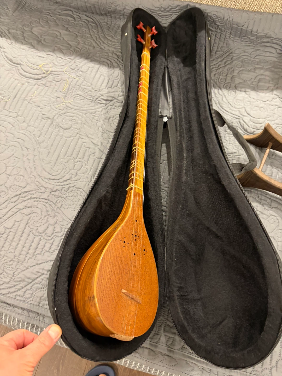 Wooden Lute with Case - photo 3