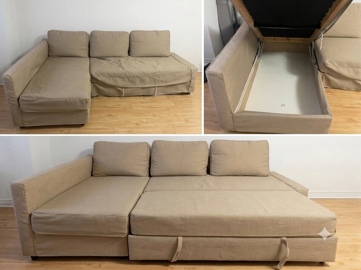 IKEA FRIHETEN Corner Sofa Bed with Storage