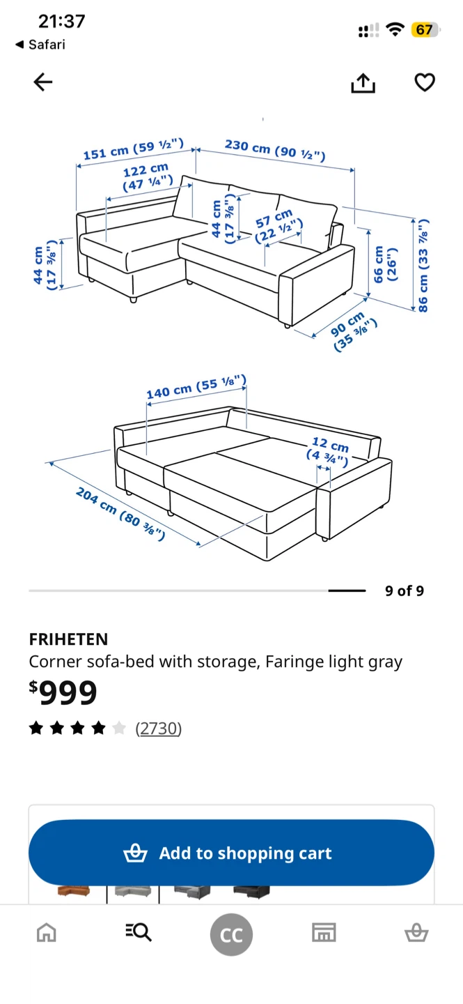 IKEA FRIHETEN Corner Sofa Bed with Storage - photo 3