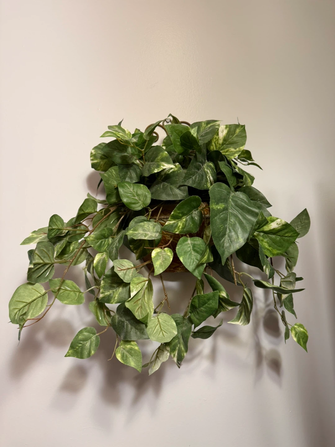 Artificial Pothos Plant in Hanging Basket