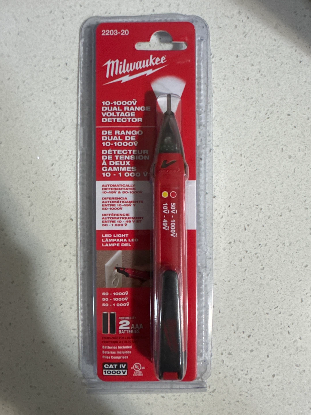Milwaukee 10-1000V Dual Range Voltage Detector
