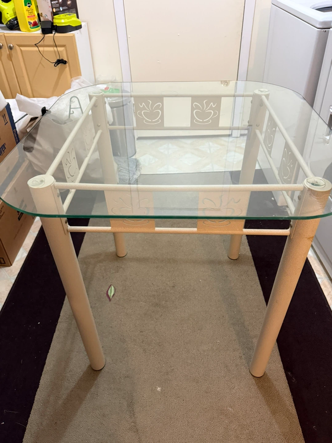Glass Top Accent Table