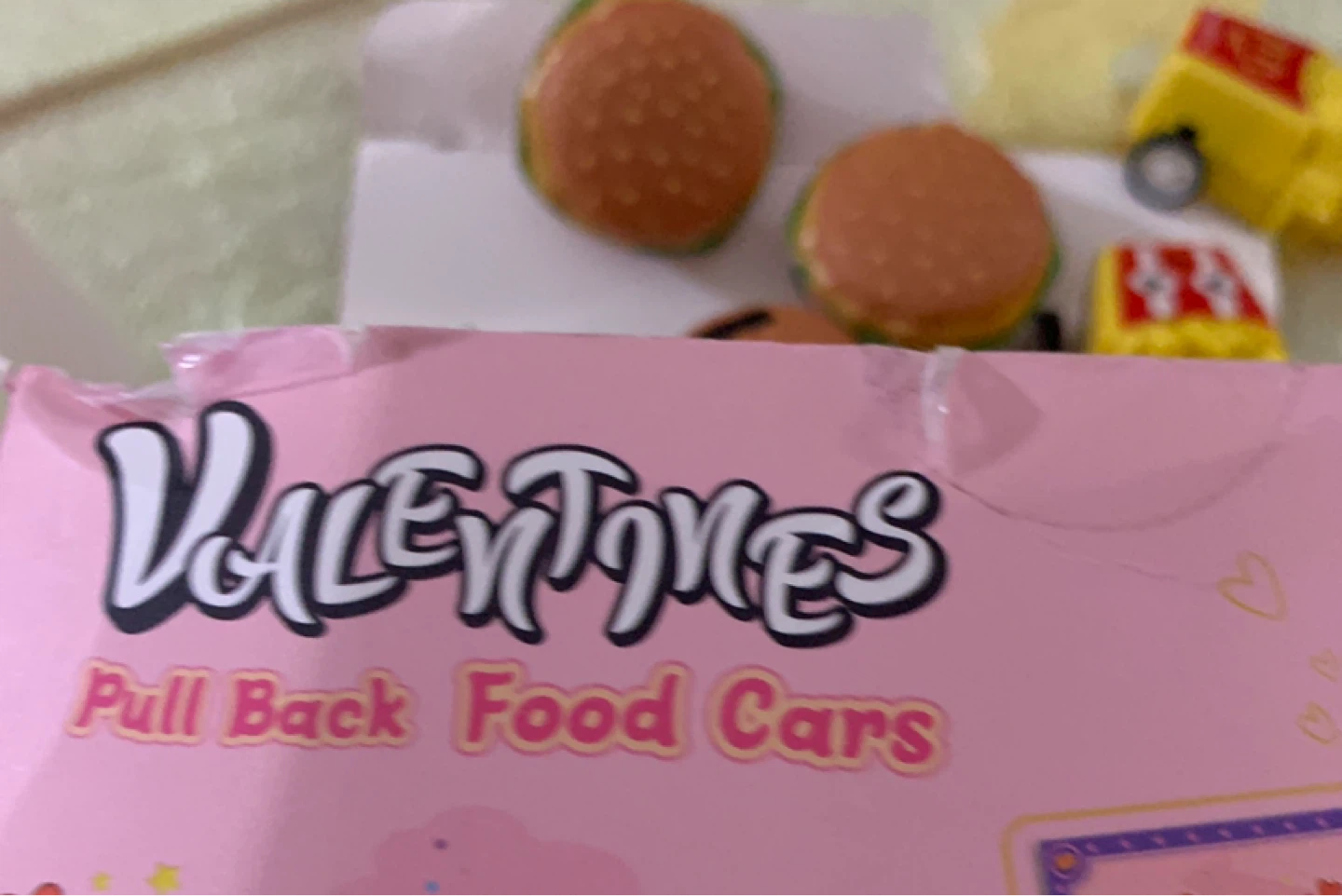 Valentines Pull Back Food Cars Toy Set - photo 2