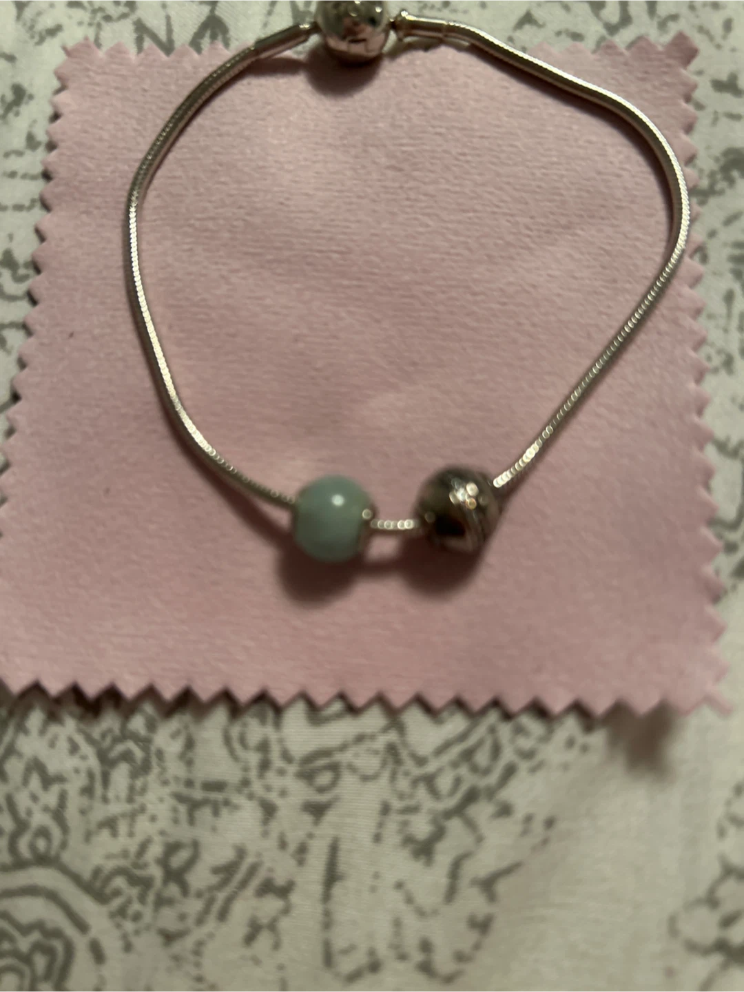 Pandora Silver Charm Bracelet with Blue Bead - photo 2