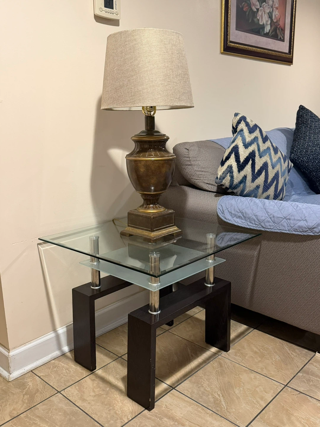 Glass Coffee Table with Wooden Frame - photo 4
