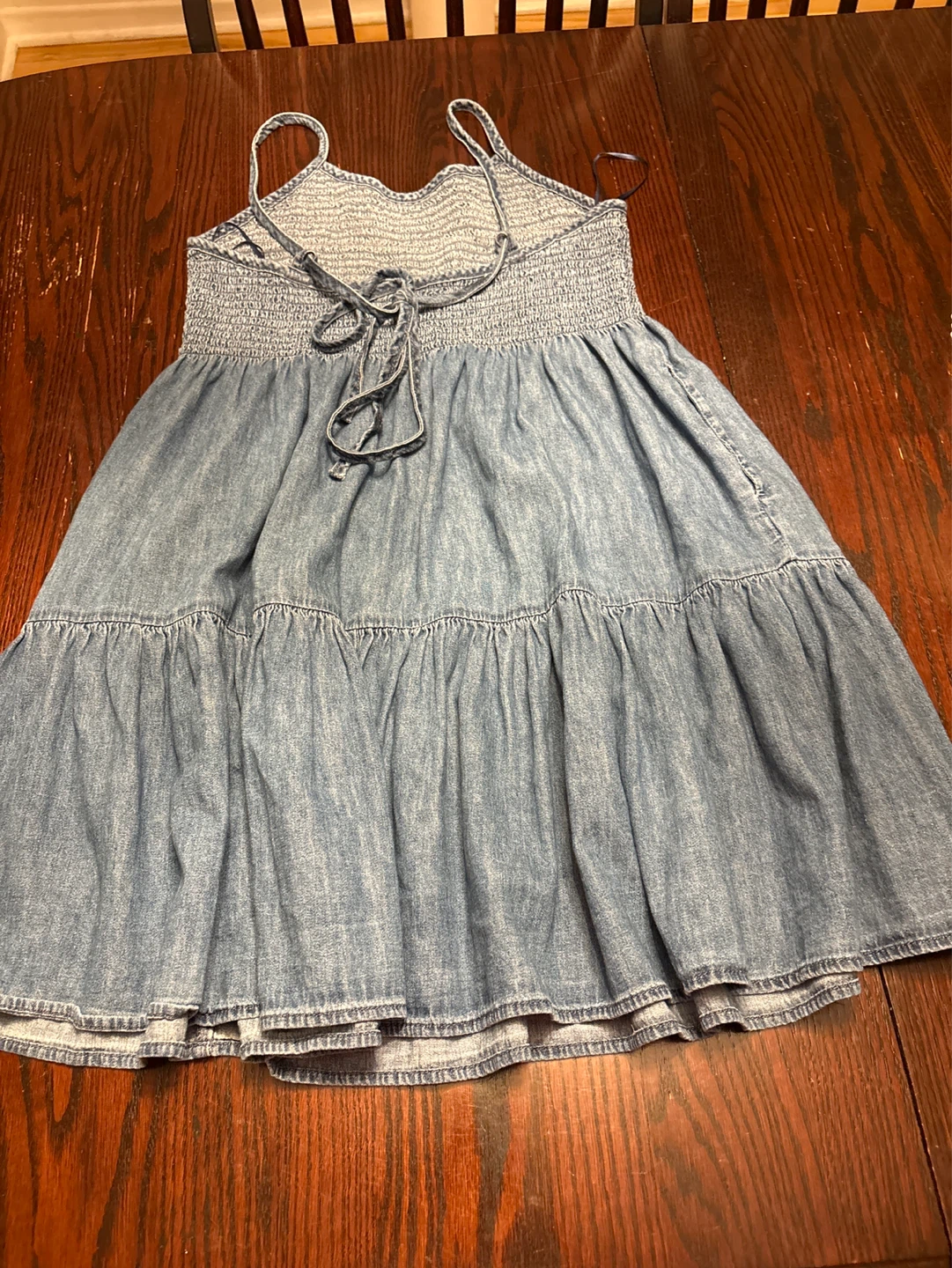 Denim Smocked Sundress GAP - photo 2