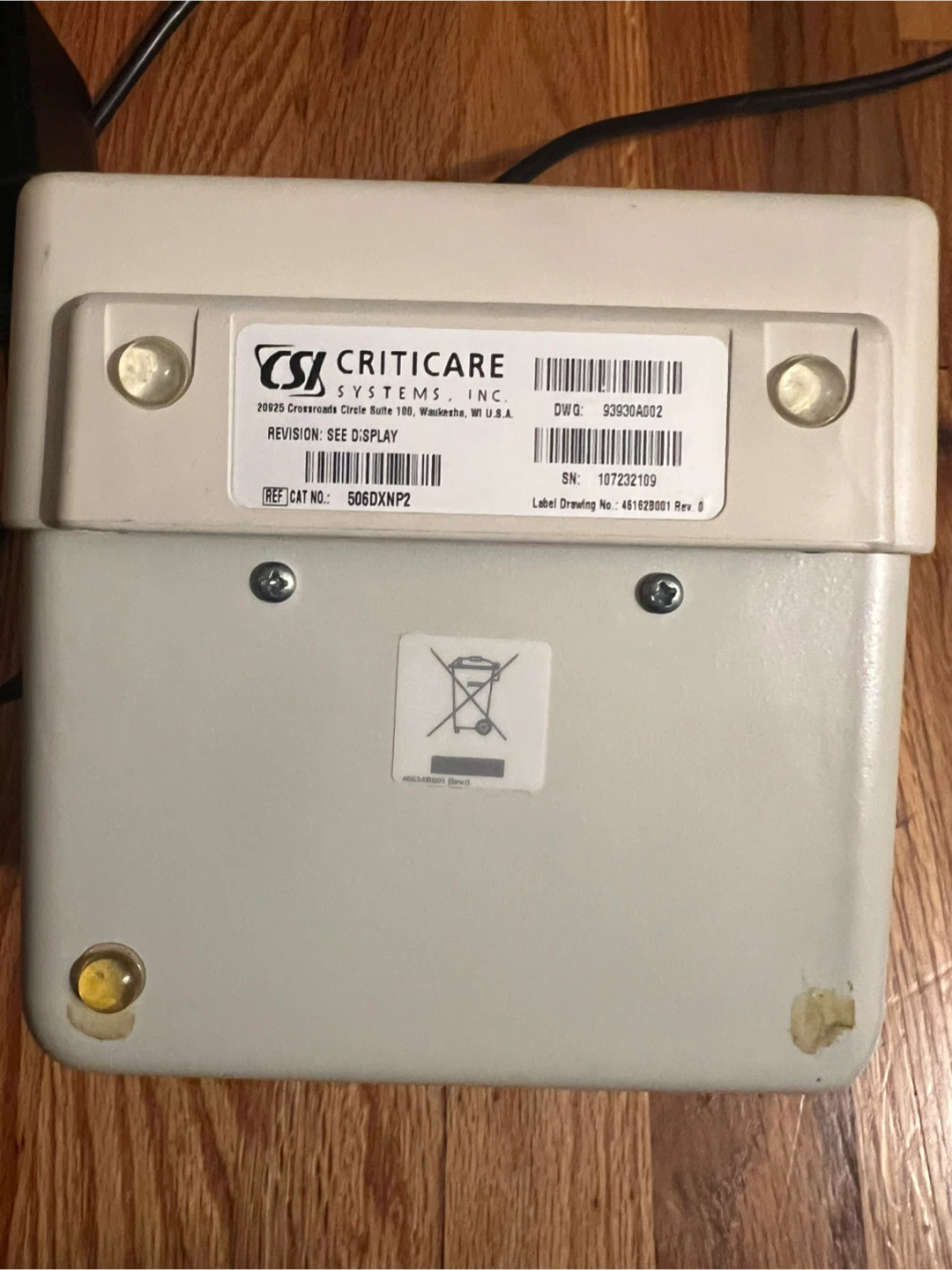 Critcare Systems Inc. Model 506DXN - photo 5