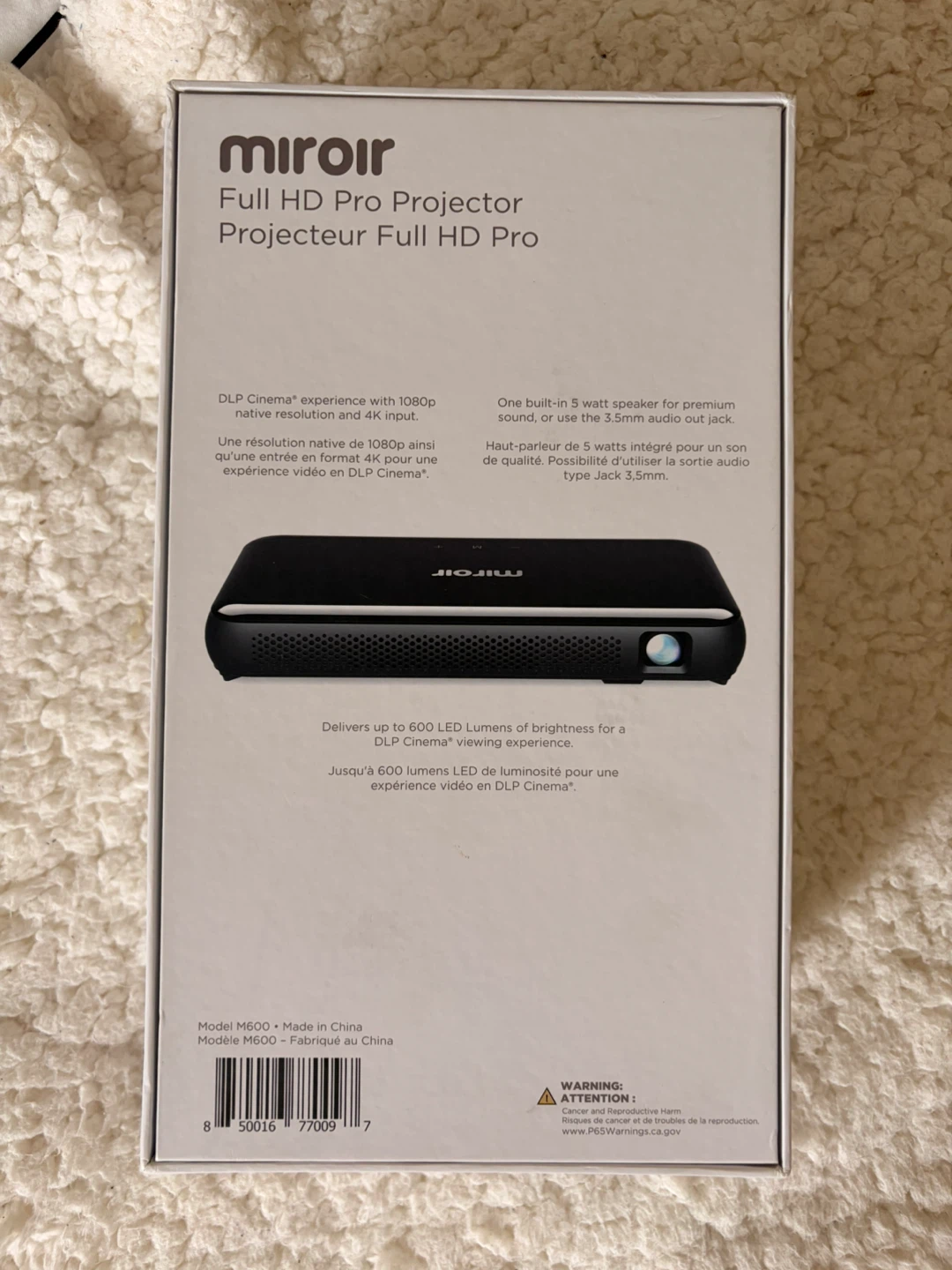 Miroir M600 FullHD Pro Portable Projector - photo 4