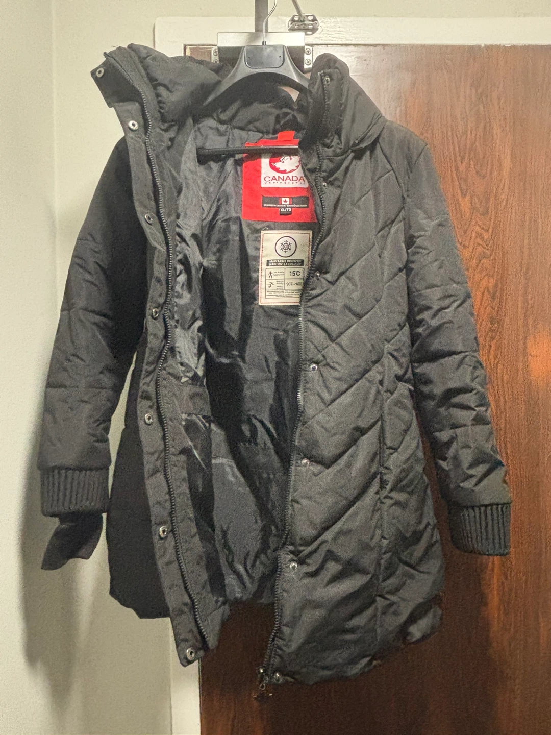 Canada Goose Black Quilted Winter Coat