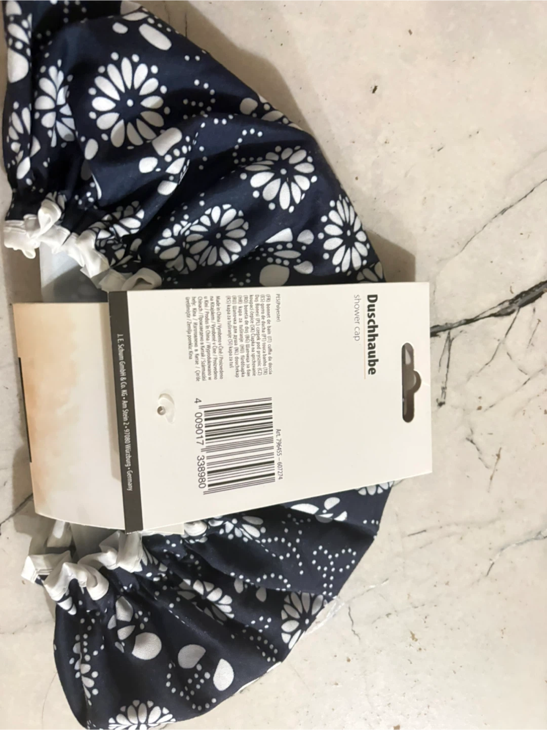 Blue Floral Shower Cap - photo 2