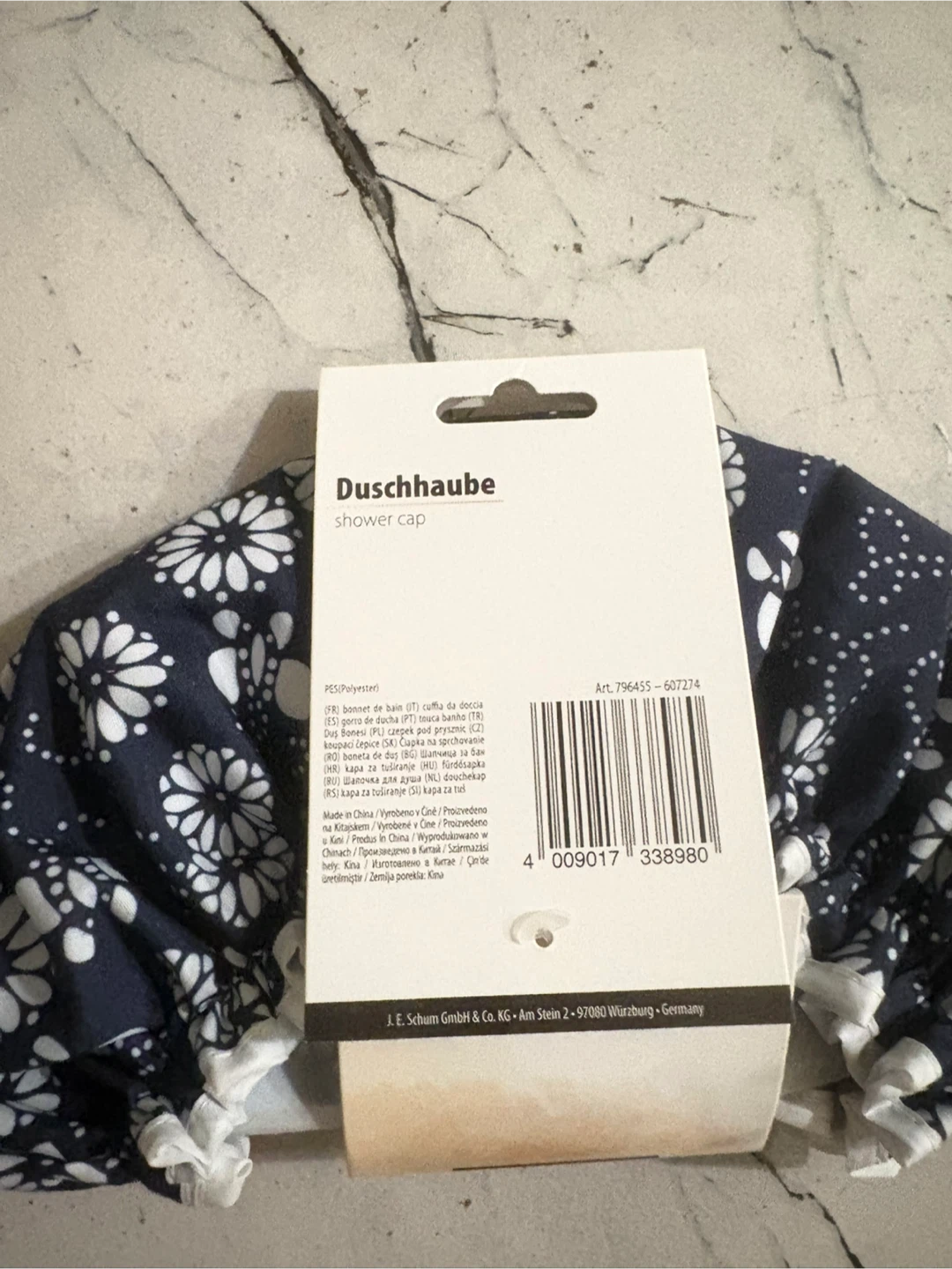 Blue Floral Shower Cap - photo 3