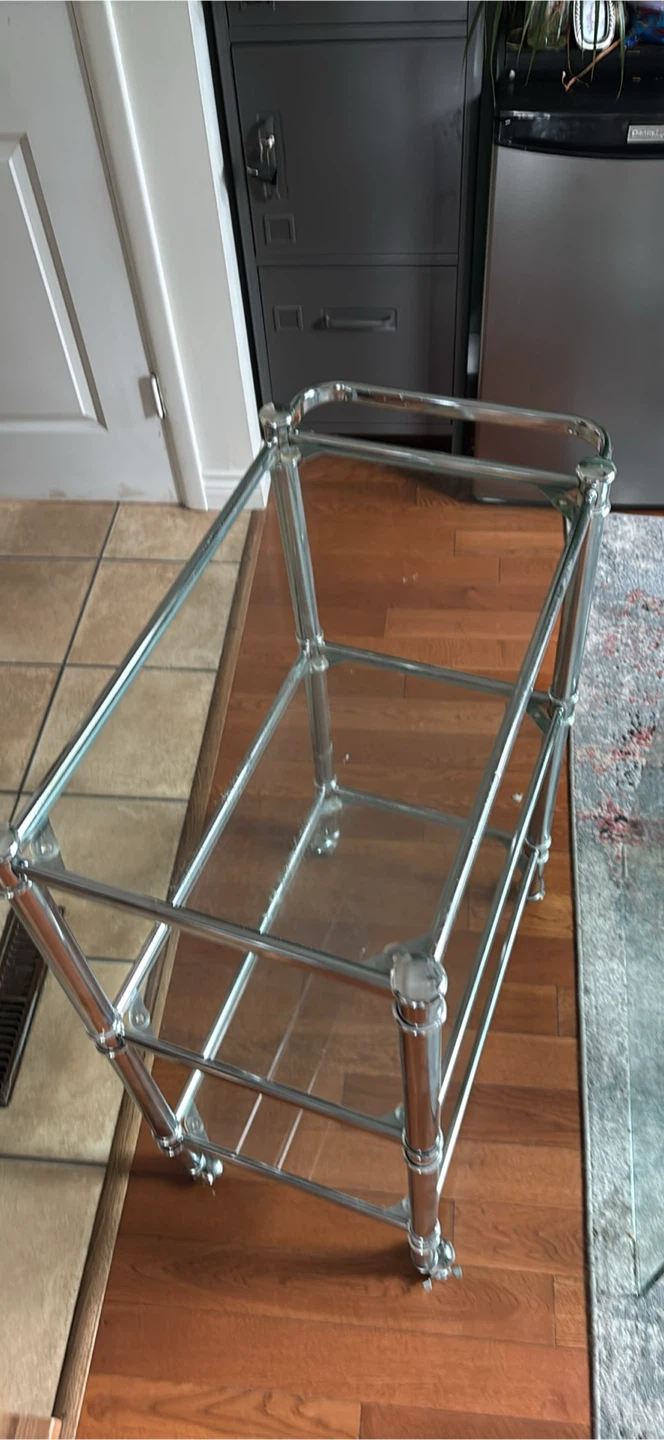 Glass and Chrome Bar Cart - photo 2