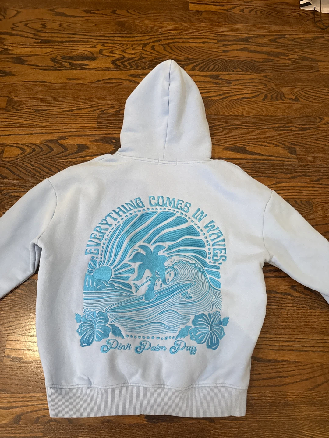 Pink Palm Puff Hoodie