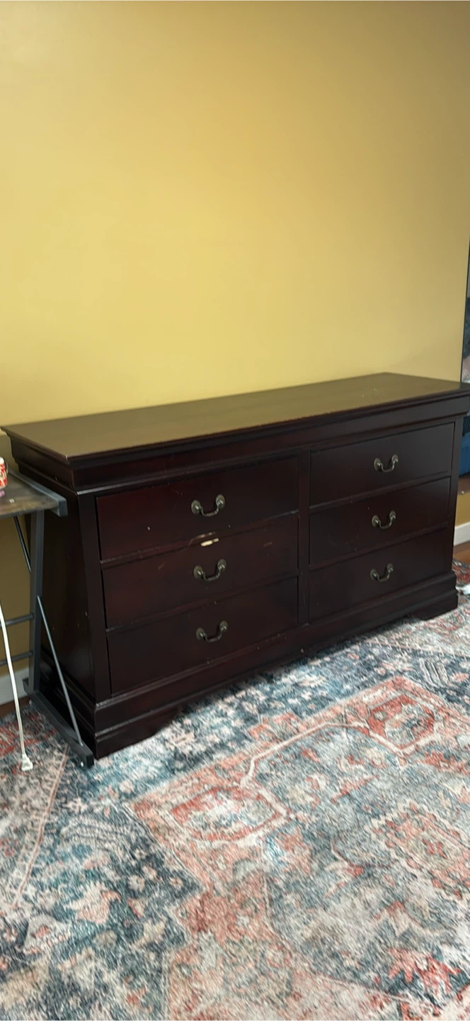 Dark Cherry 6-Drawer Dresser - photo 3