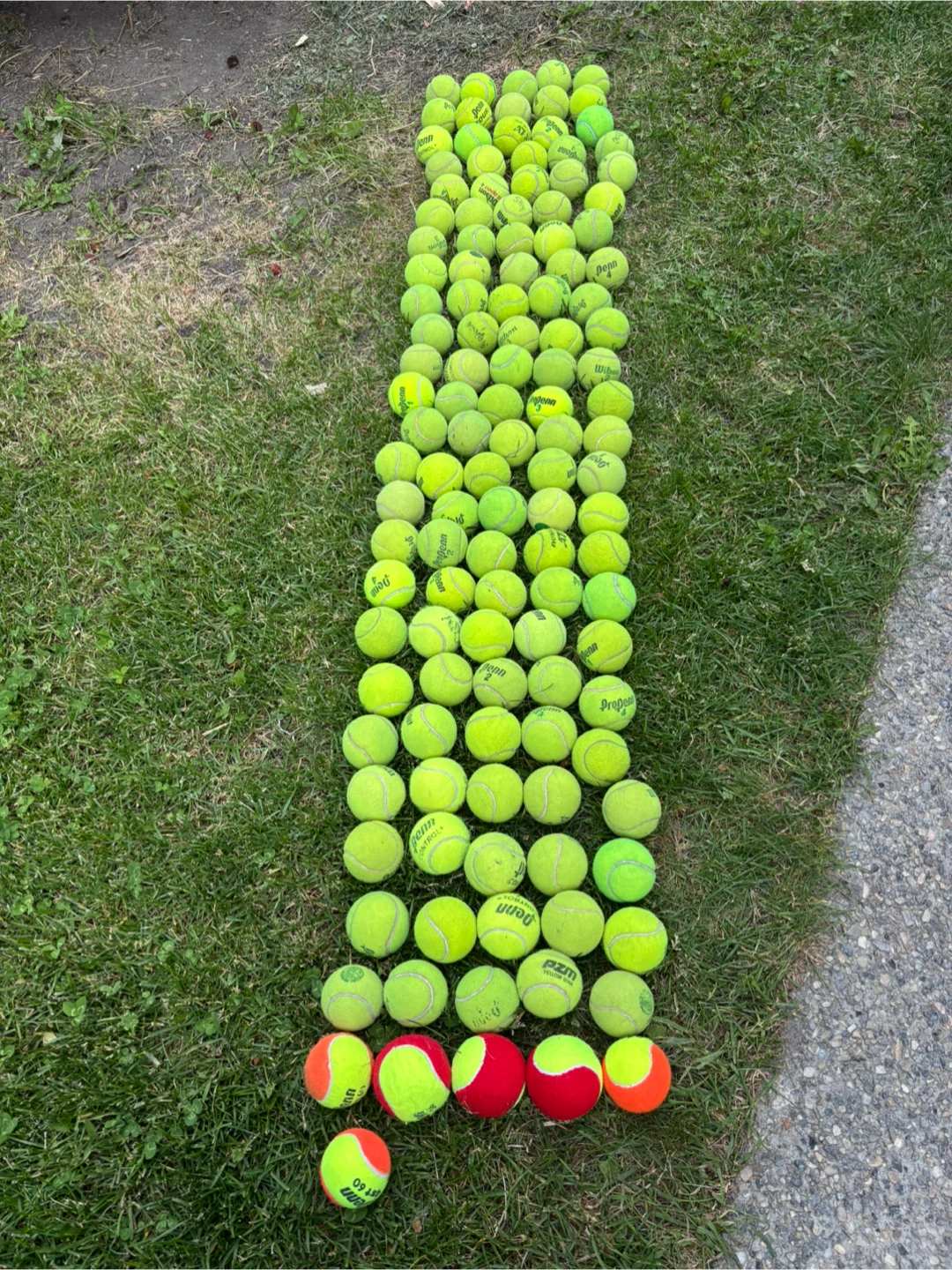 120 Tennis Balls - Wilson, Penn, & others