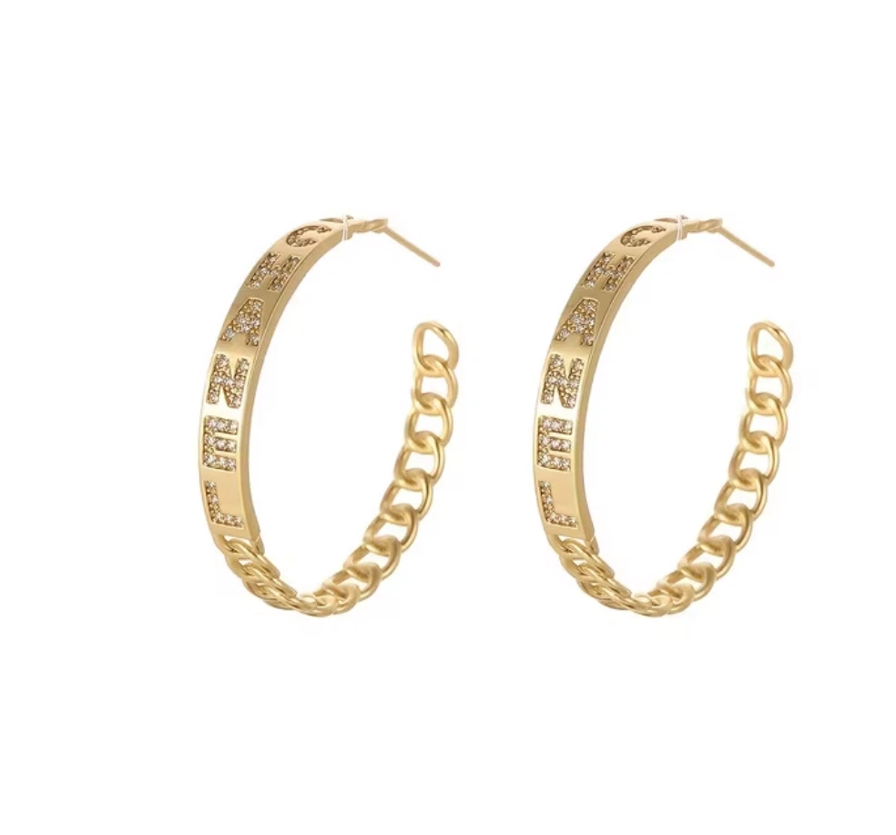18k gold plated Chanel earrings $27