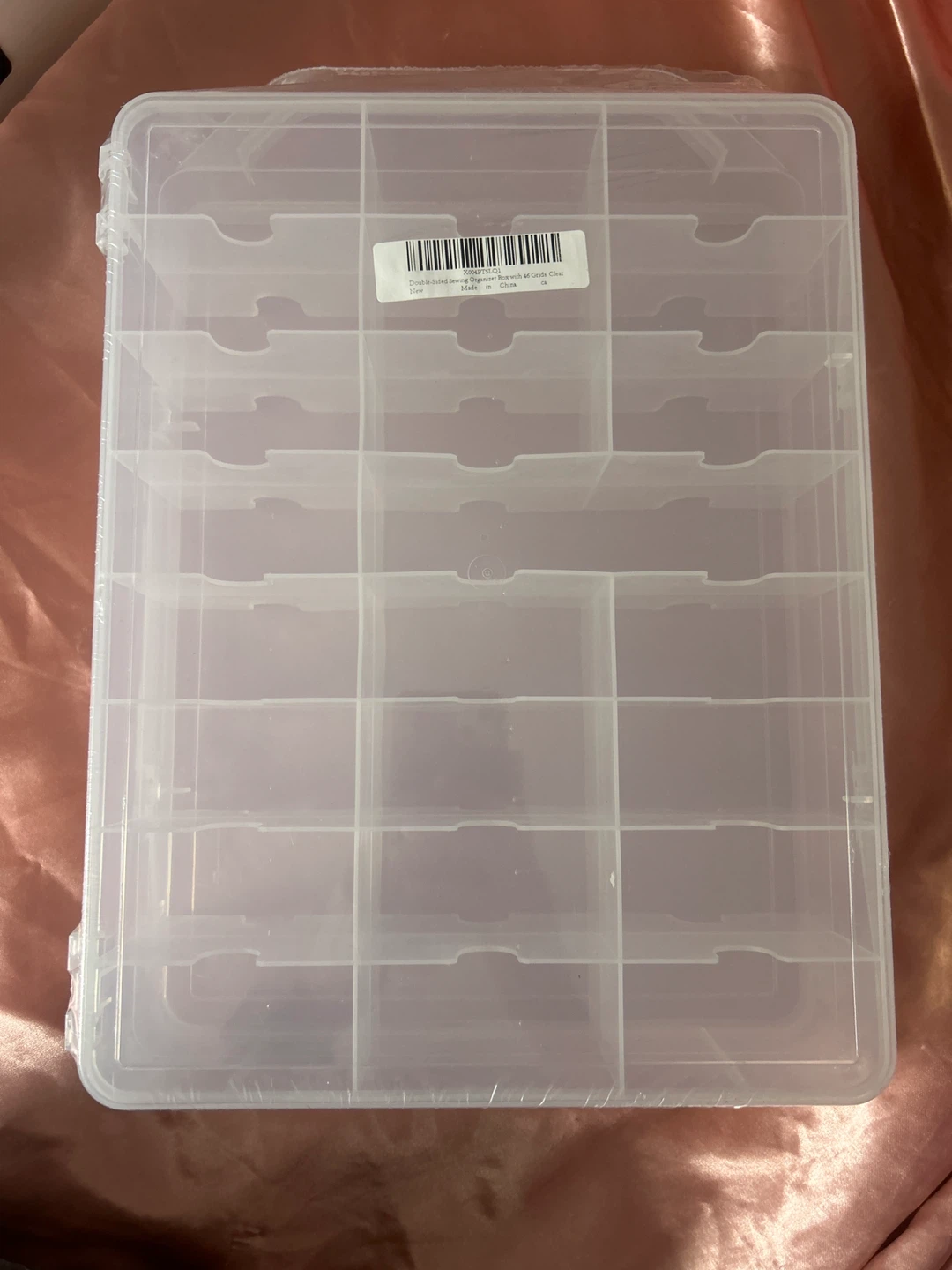 Double-Sided Sewing Organizer Box with 40 Grids