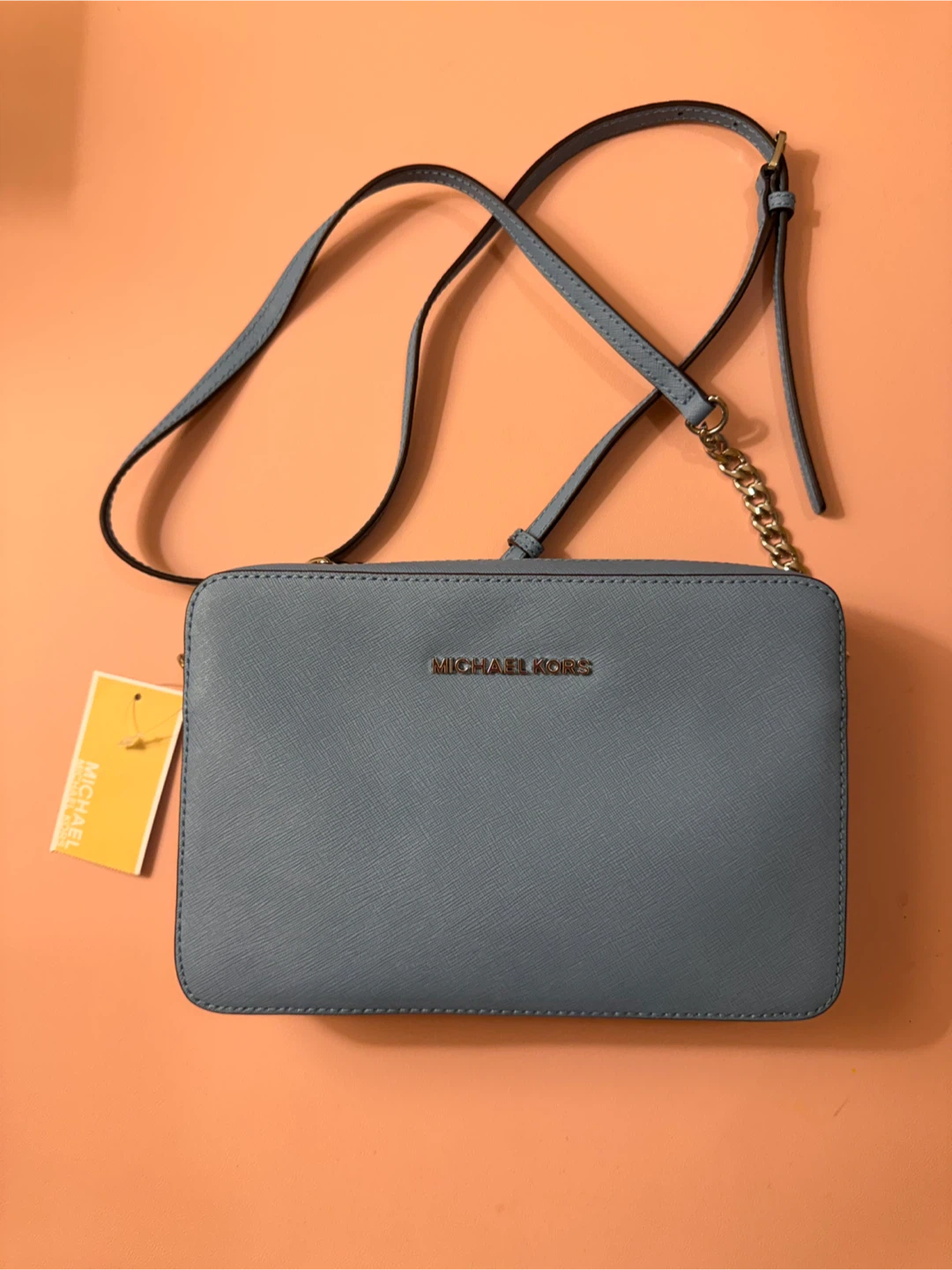 Michael Kors Blue Leather Crossbody Bag