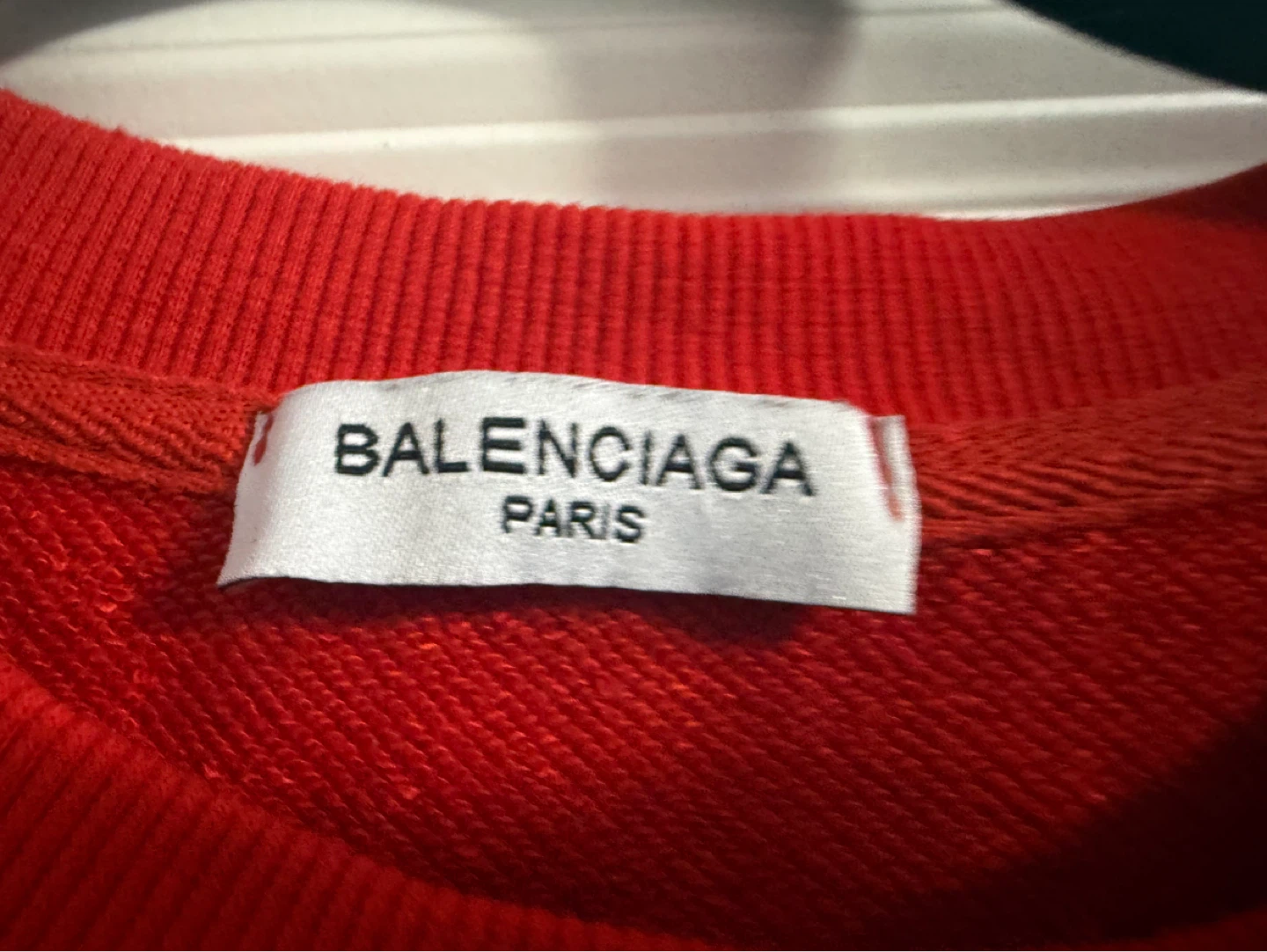 Balenciaga Paris All-Over Logo Red Sweatshirt - photo 3