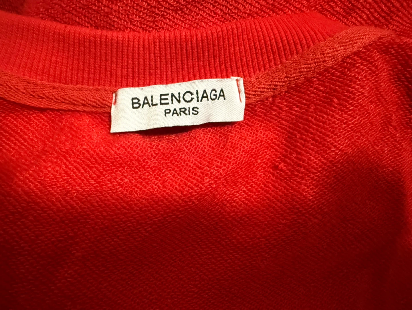 Balenciaga Paris All-Over Logo Red Sweatshirt - photo 4