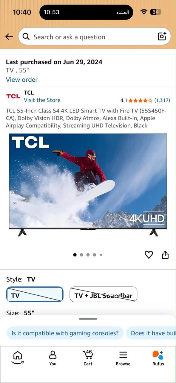 TCL 55-Inch 4K LED Smart TV