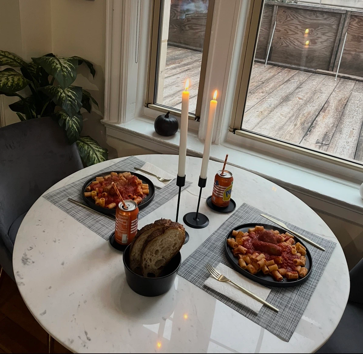 Gray Chilewich Style placemats indoor/outdoor