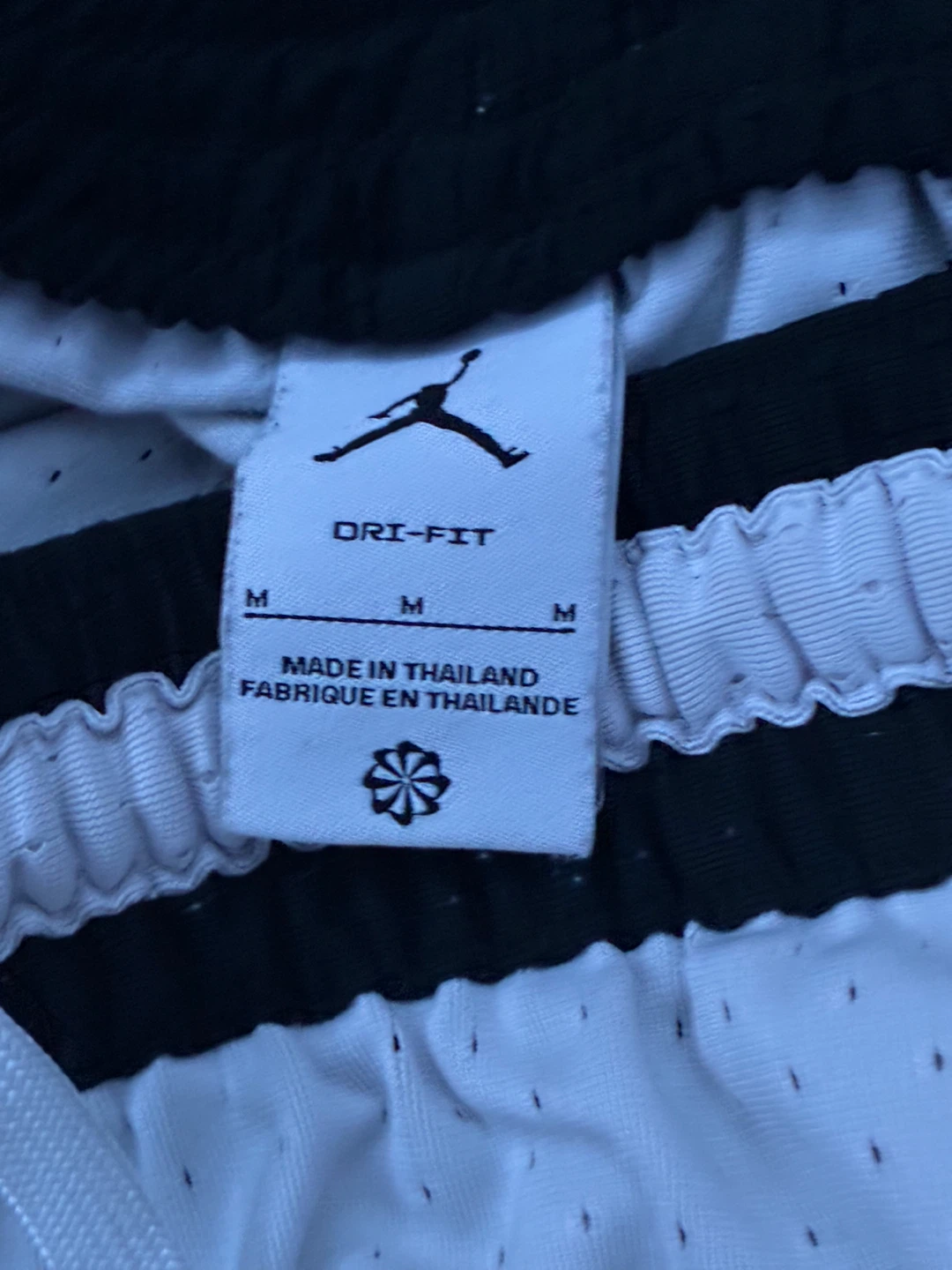 Jordan Dri-FIT Basketball Shorts - White/Black - Size M - photo 2