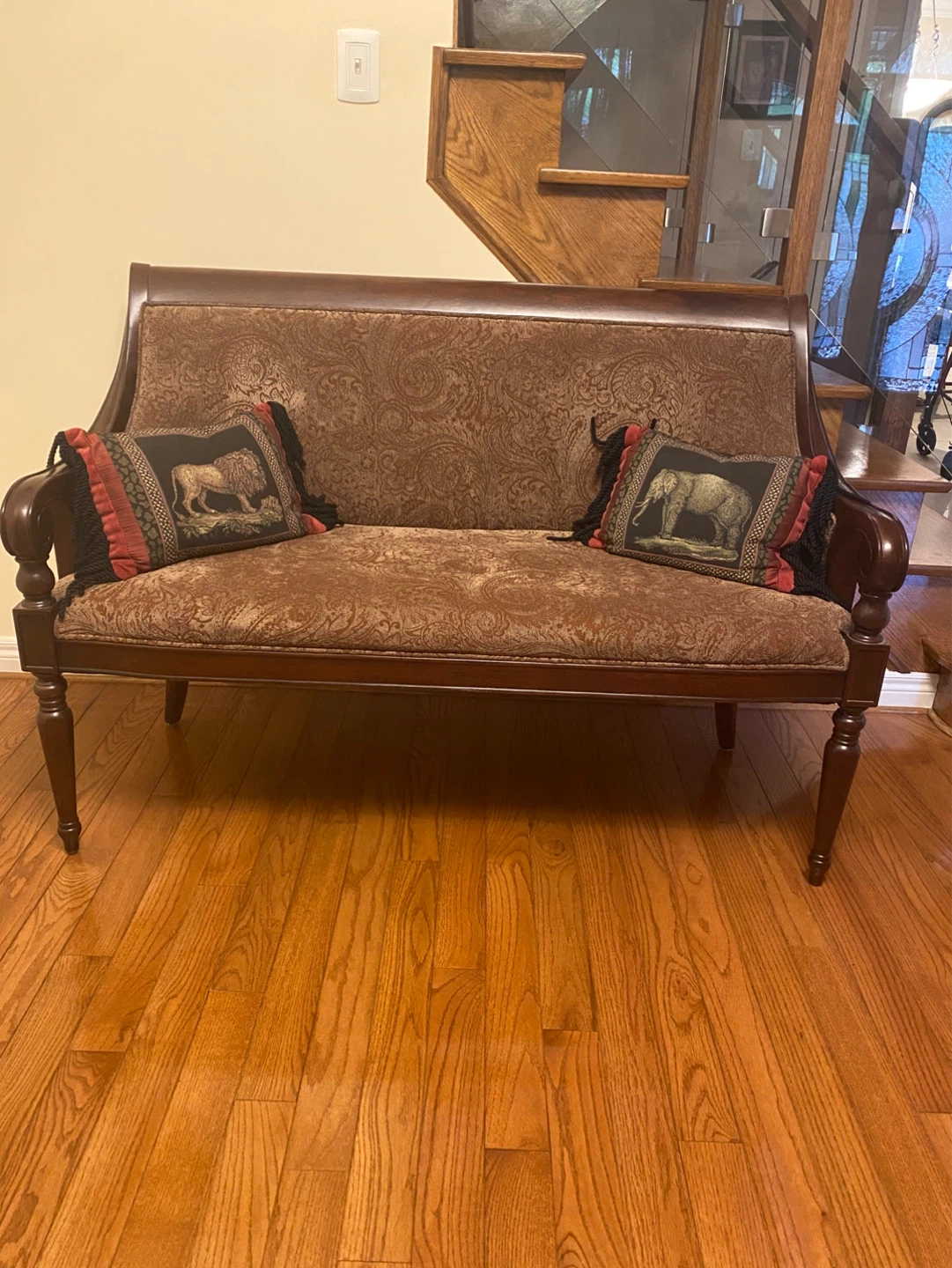 Bombay mahogany settee
