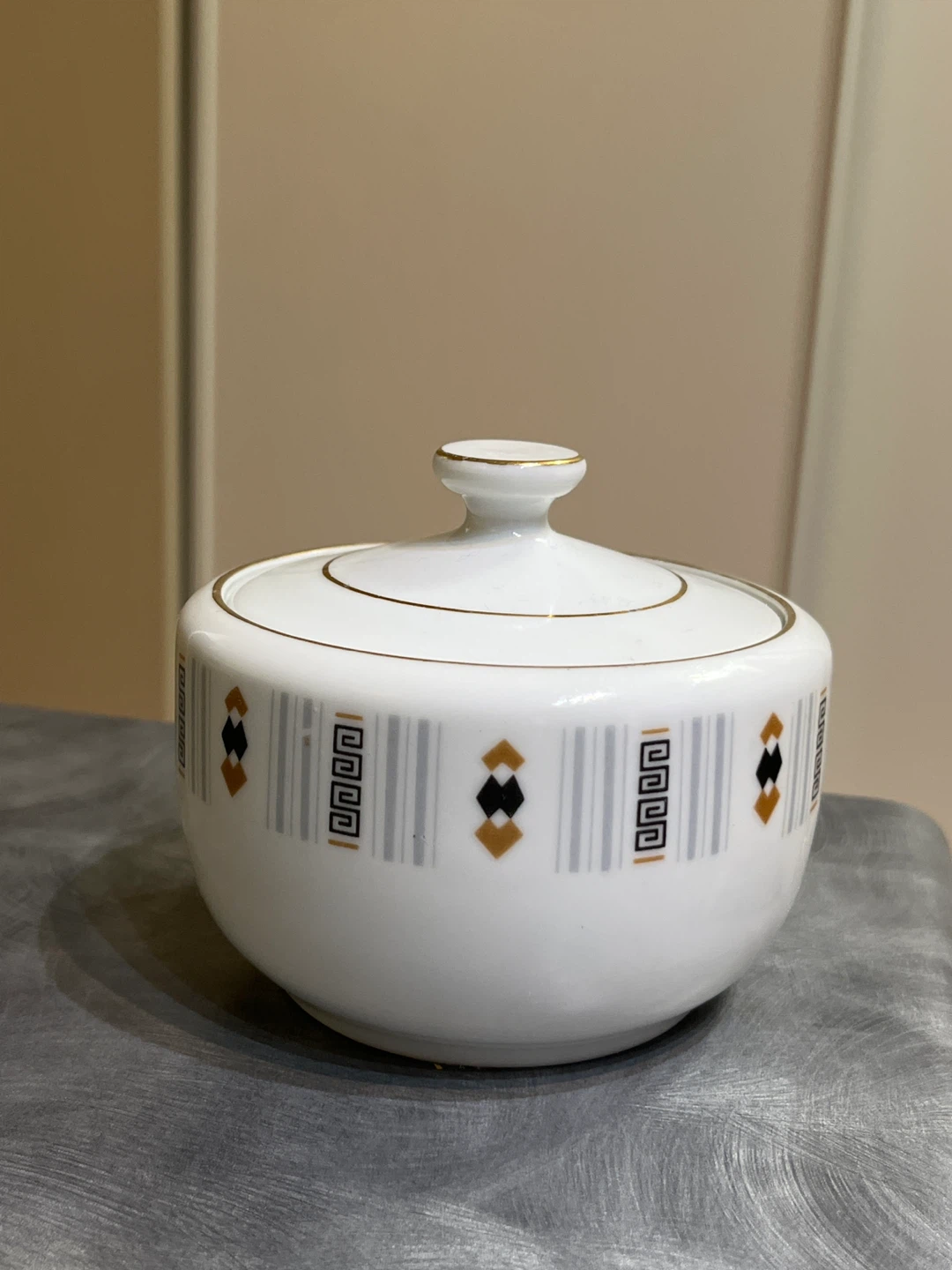 Decorative Sugar Bowl with Lid