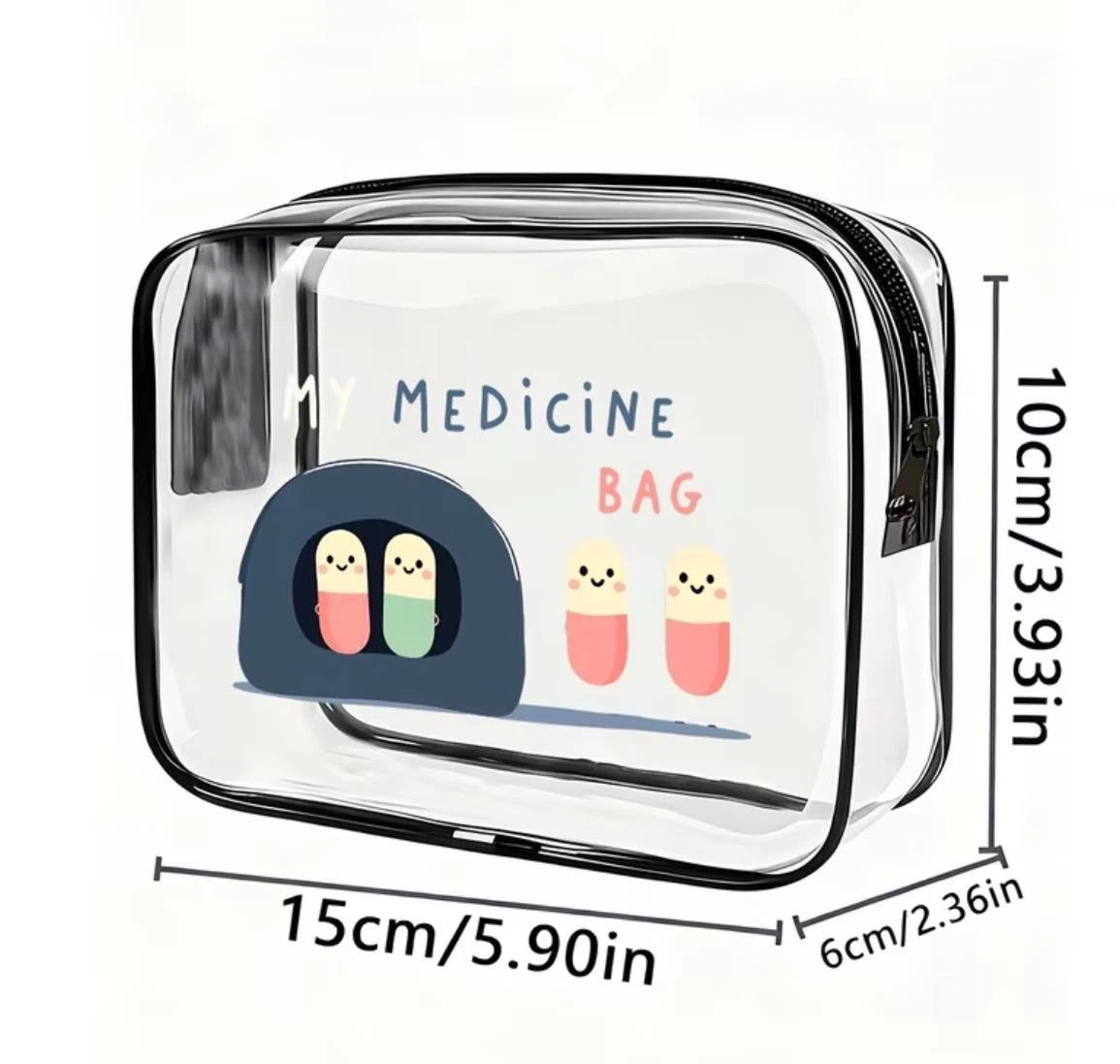 Clear Medicine & Travel Organizer Bag - photo 3