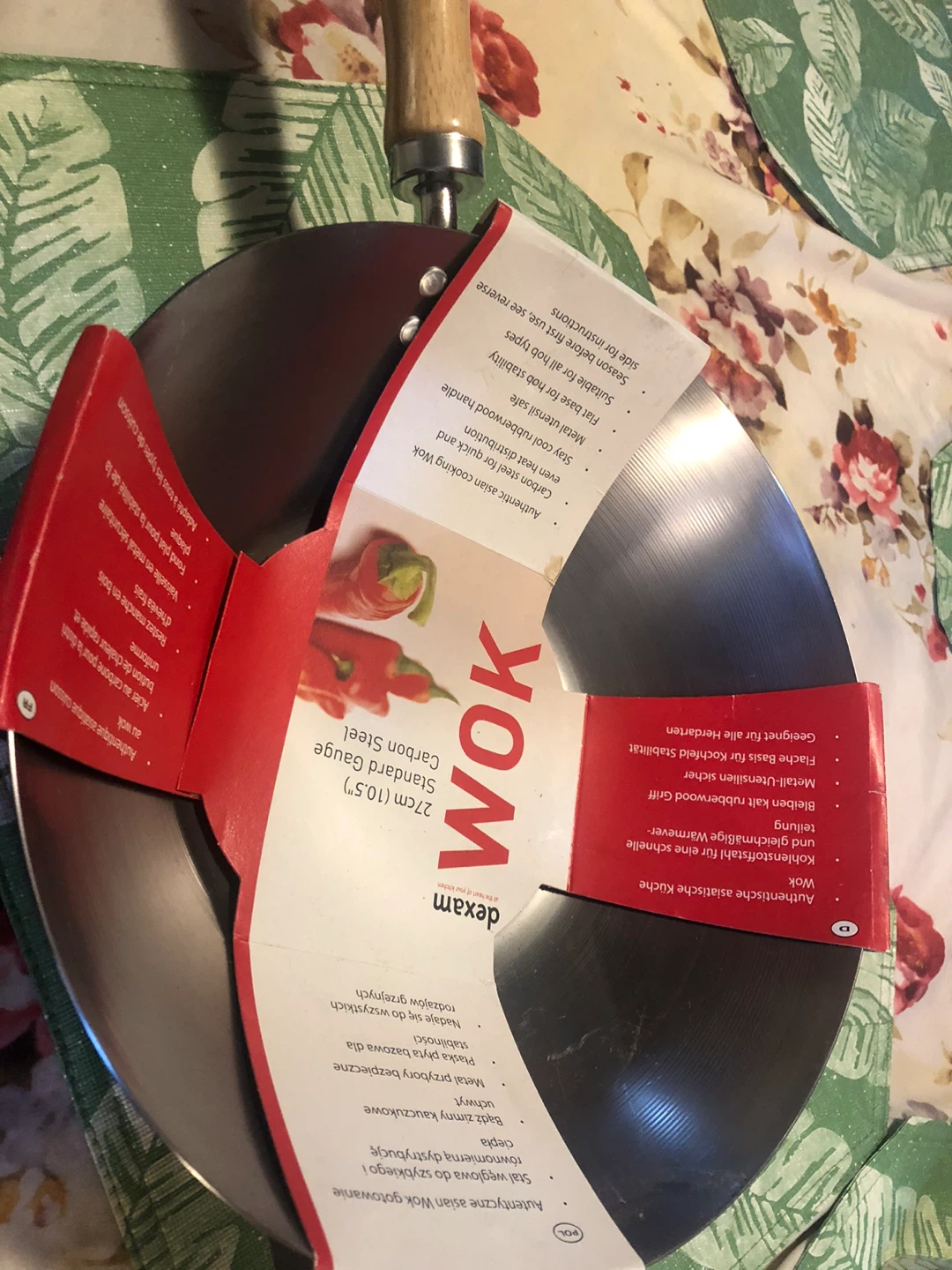 NEW Dexam 27cm Carbon Steel Wok