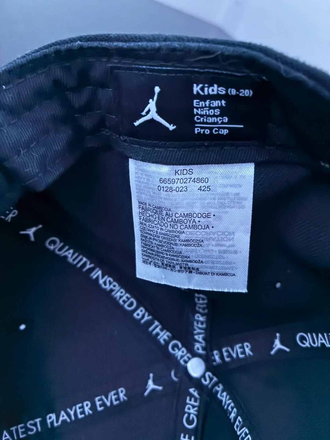 Jordan Pro Cap Kids Black - photo 2