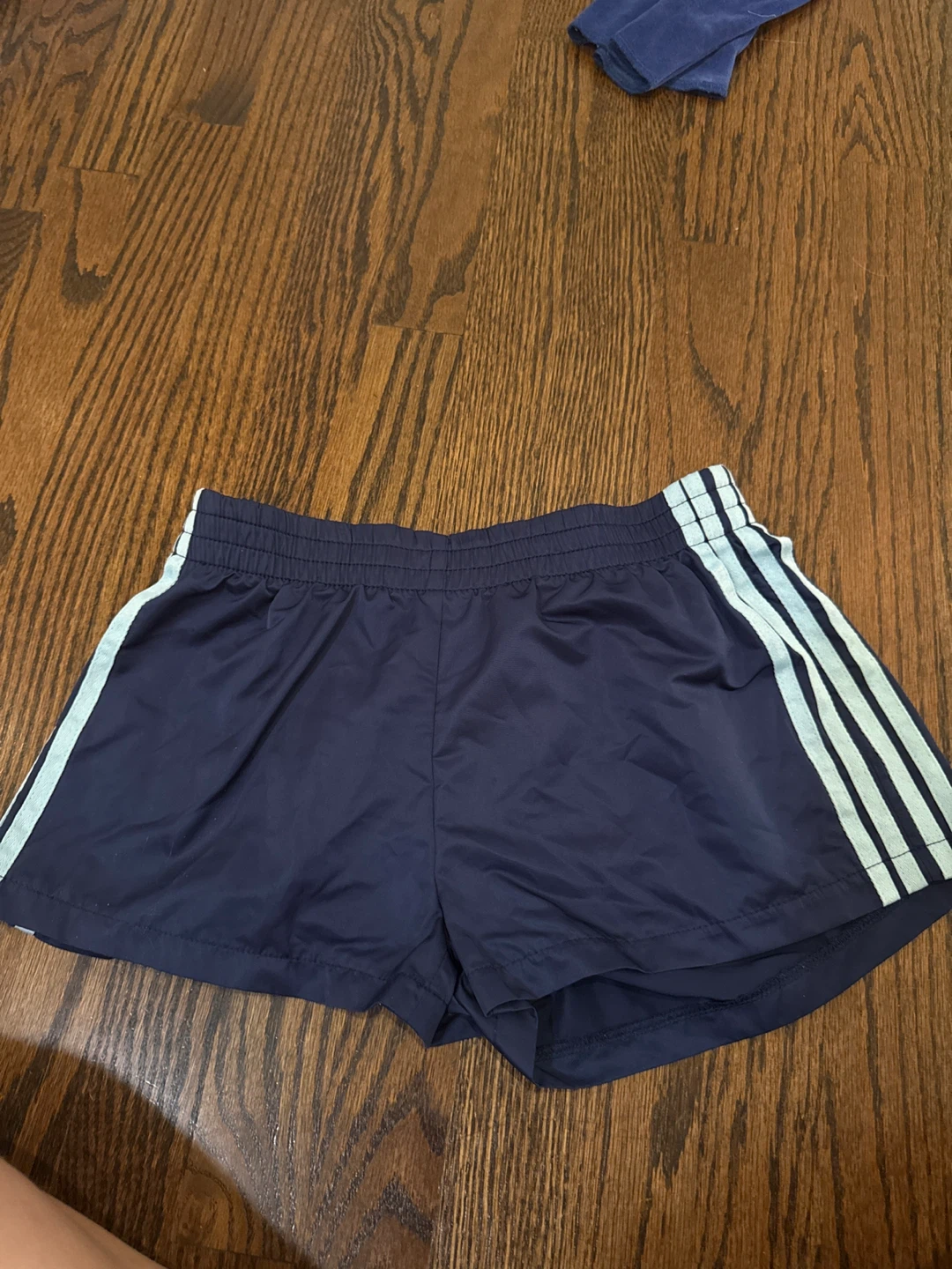 Edikted Navy Blue 3 stripes Athletic Shorts