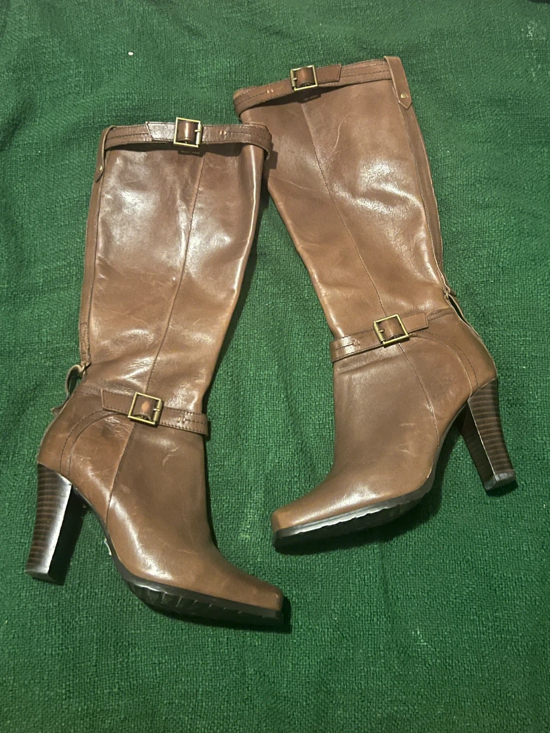 ALDO Brown Leather Knee-High Boots Size 6 - photo 2