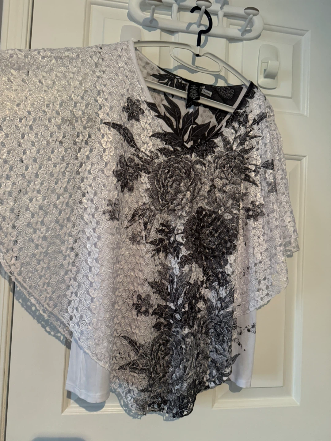 Brittany Black Women's Lace Floral Print Top - photo 4