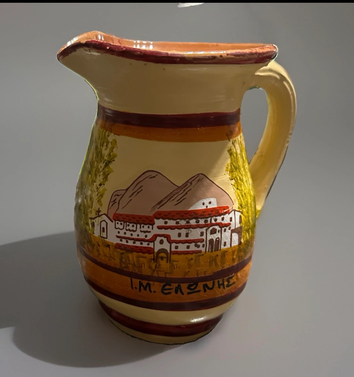 Handmade Greek Ceramic Pitcher - photo 2