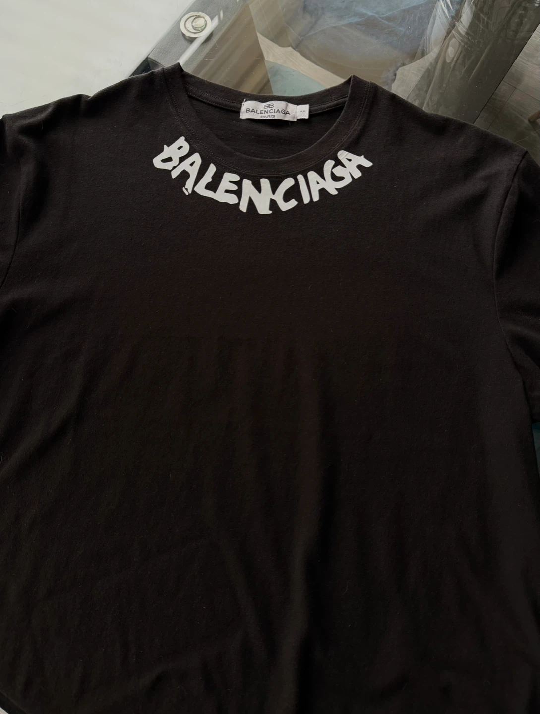 Balenciaga Paris Black Logo T-Shirt L - photo 2