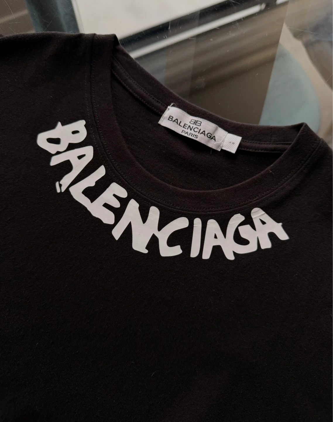 Balenciaga Paris Black Logo T-Shirt L - photo 3