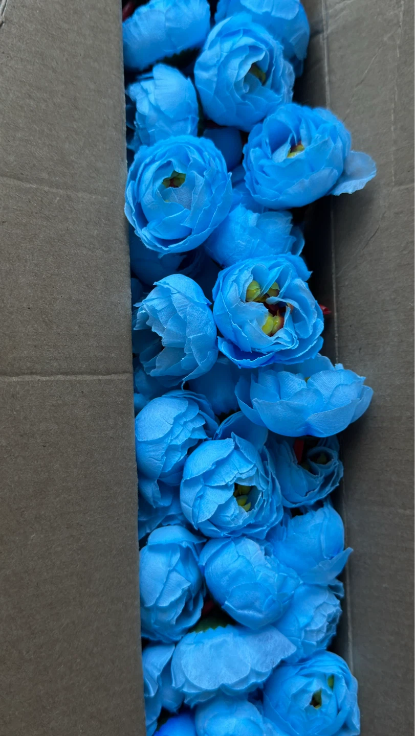 150 pieces Artificial Blue Peony Flowers